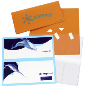 Funda de vinilo con 4 bolsillos para billetes de avión