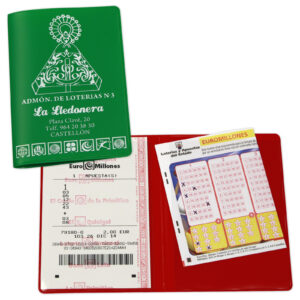 Funda con 2 bolsillos para loterías