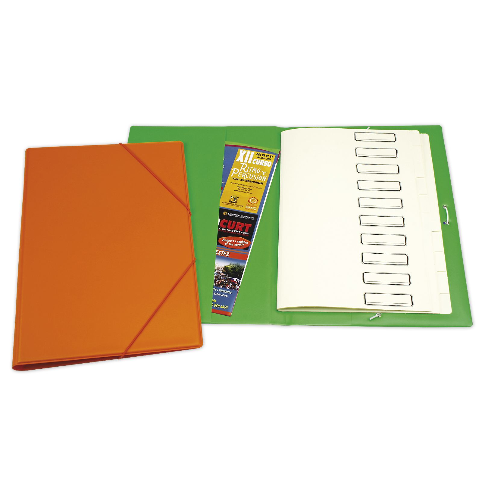 Carpeta de vinilo con separadores