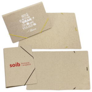 Carpeta A5 de cartón reciclado con goma